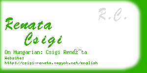 renata csigi business card